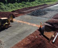 Obras da nova Perimetral Leste de Foz do Iguaçu - passa-fauna