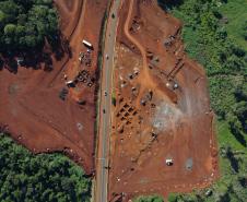 Obras da nova Perimetral Leste de Foz do Iguaçu - aduana Brasil - Argentina