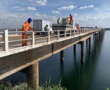 Início da reforma da ponte sobre a Represa de Chavantes entre Carlópolis e Fartura