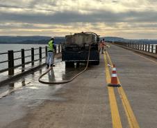 Início da reforma da ponte sobre a Represa de Chavantes entre Carlópolis e Fartura