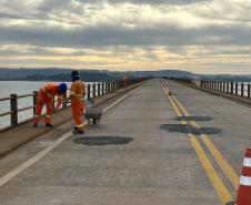 Início da reforma da ponte sobre a Represa de Chavantes entre Carlópolis e Fartura