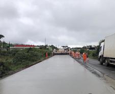 Início das placas de concreto da PRC-280 em Clevelândia