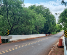 PR-450 Ponte sobre o Rio Centenário em obras