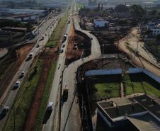Novas marginais da BR-369, parte da obra do Viaduto da PUC, em Londrina