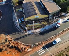 Novas marginais da BR-369, parte da obra do Viaduto da PUC, em Londrina