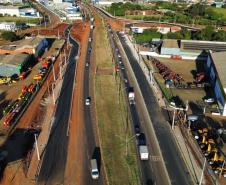 Novas marginais da BR-369, parte da obra do Viaduto da PUC, em Londrina