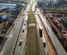 Novas marginais da BR-369, parte da obra do Viaduto da PUC, em Londrina