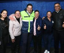 Evento de lançamento dos serviços de Pavimentação entre Ramilândia e São Roque, distrito de Santa Helena