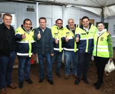 Evento de lançamento dos serviços de Pavimentação entre Ramilândia e São Roque, distrito de Santa Helena