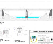 Folha do projeto da ponte