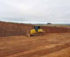 PR-239 obra de pavimentação entre Pitanga e Mato Rico
