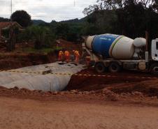 PR-239 obra de pavimentação entre Pitanga e Mato Rico