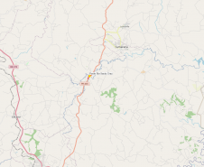 Mapa do trecho atingido
