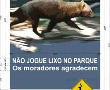 Painel educativo do Parque Ilha Grande