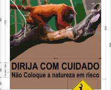 Painel educativo do Parque Ilha Grande