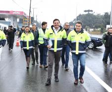 Viaduto da BR-376 em São José dos Pinhais com pista superior liberada