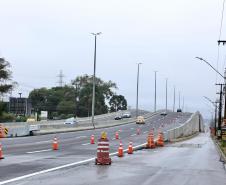 Viaduto da BR-376 em São José dos Pinhais com pista superior liberada