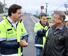 Viaduto da BR-376 em São José dos Pinhais com pista superior liberada