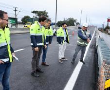 Viaduto da BR-376 em São José dos Pinhais com pista superior liberada