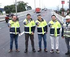 Viaduto da BR-376 em São José dos Pinhais com pista superior liberada