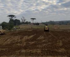 Local da obra de novo trecho da PR-364 em Irati
