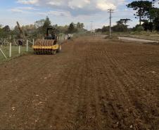 Local da obra de novo trecho da PR-364 em Irati