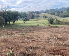 Local da obra de novo trecho da PR-364 em Irati