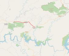 Mapa do trecho atendido da PR-484
