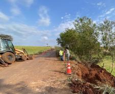 Pavimentação estrada entre Ramilândia e Santa Helena