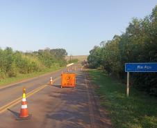 Reforma da ponte sobre o Rio do Açu na PR-364 em Terra Roxa