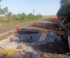 Reforma da ponte sobre o Rio do Açu na PR-364 em Terra Roxa