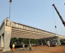 BR-469 lançamento das vigas do viaduto do km 3