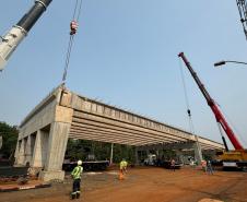 BR-469 lançamento das vigas do viaduto do km 3