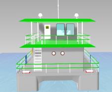 Anteprojeto de catamarã da Ilha do Mel - visão externa