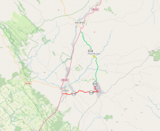 Mapa indicando localização da ponte sobre o Rio Iapó em Castro