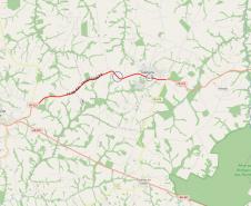 Mapa indicando local da obra na PR-323 em Tapejara