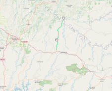 Mapa do trecho da pr-471 em Guaraniaçu