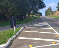 Reforço da sinalização viária e instalação de dispositivos de segurança na PRC-272 em Tomazina
