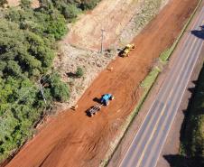 Serviços iniciais na duplicação da PRC-466 entre Guarapuava e Palmeirinha