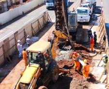 BR-376 Viadutos de Sarandi - serviços nos pilares centrais