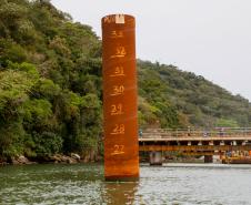 Obras da ponte de Guaratuba em outubro de 2024