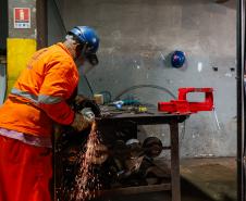Obras da ponte de Guaratuba em outubro de 2024