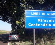 PR-534 entre Miraselva e Centenário do Sul recebendo serviços do Proseg Paraná