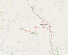 Mapa indicando trecho da PR-539 que recebeu os serviços