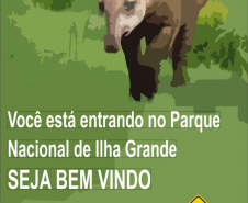 Novas placas rodoviárias do Parque Nacional Ilha Grande