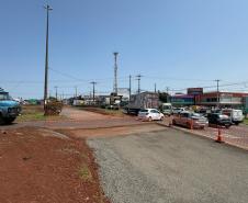 Obra de implantação do Trevo do Catuaí em Maringá