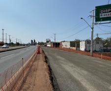 Obra de implantação do Trevo do Catuaí em Maringá