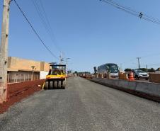 Obra de implantação do Trevo do Catuaí em Maringá