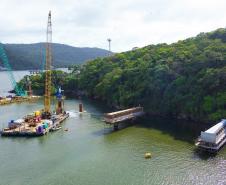 Ponte de Guaratuba chega a 27,1% de execução