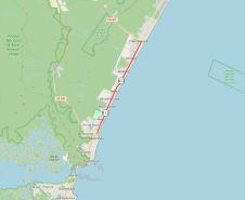 Mapa indicando trecho da PR-412 que será duplicado